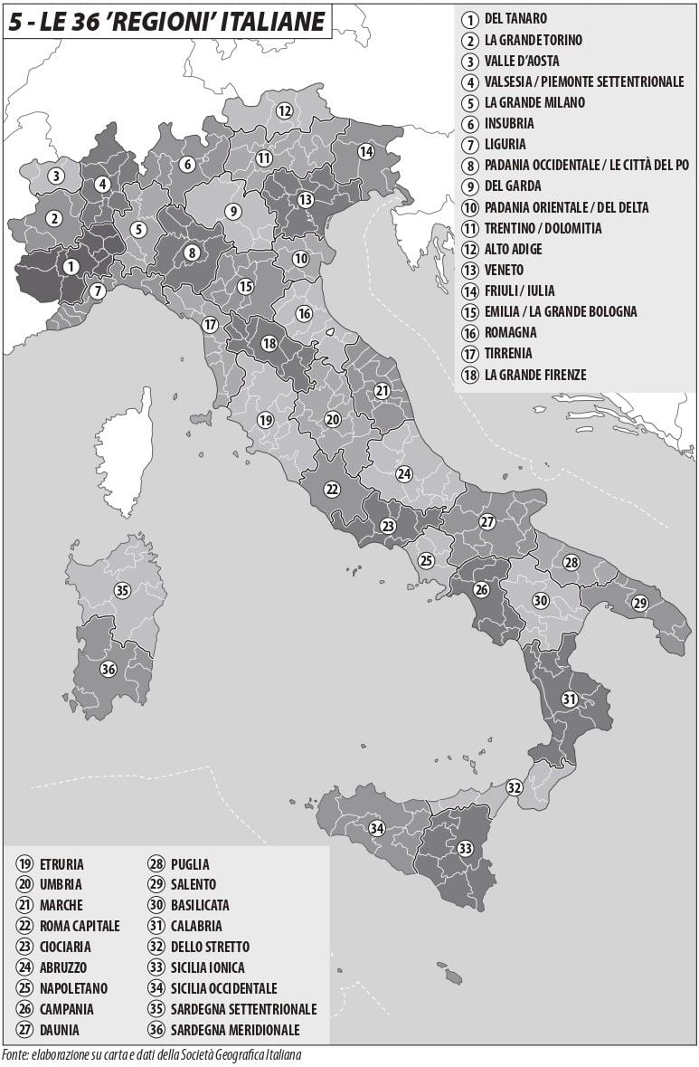 le regioni italia