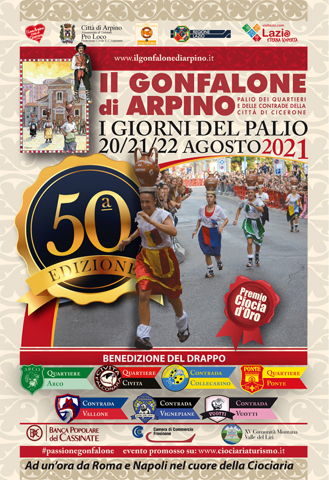 gonfalone di arpino 2021 50a edizione