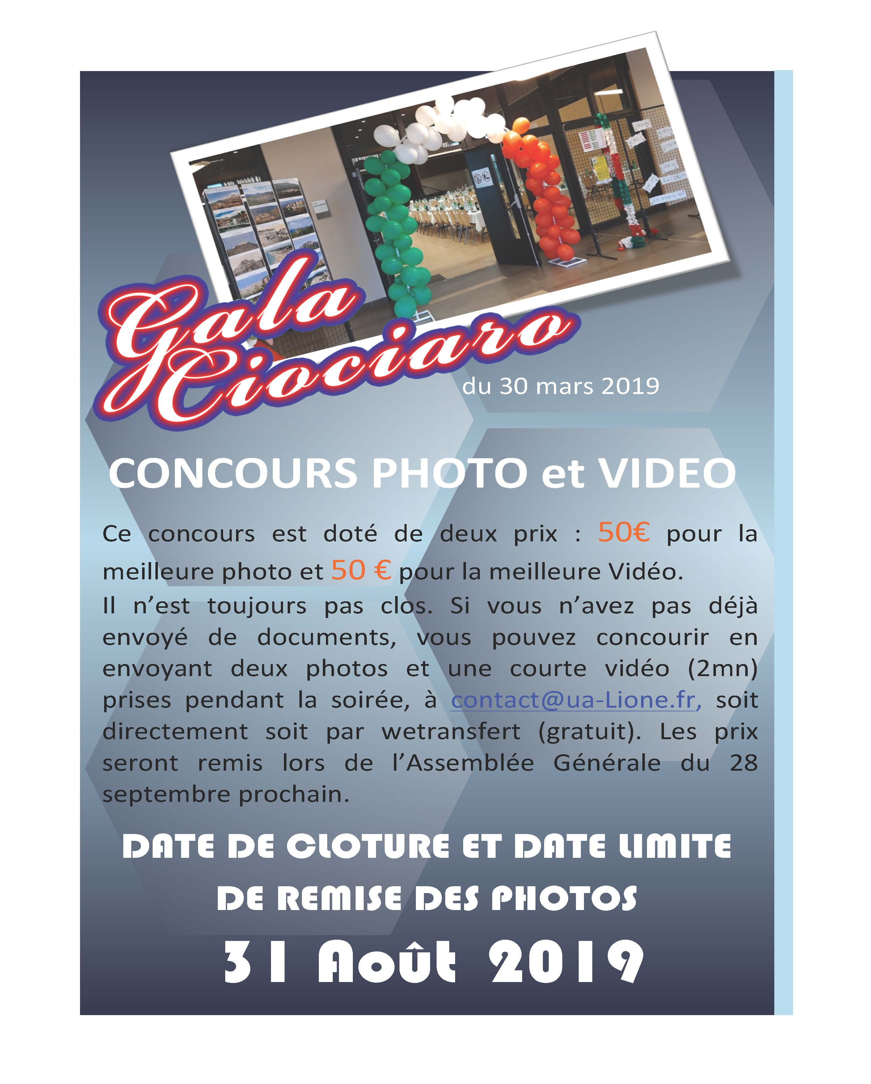 Cloture concours photo gala